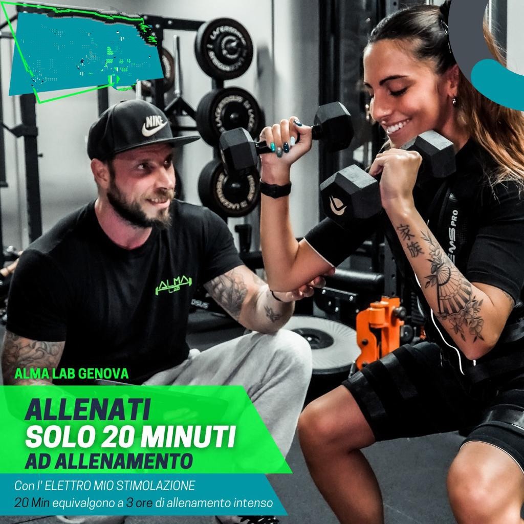 Novità!  3 lezioni di allenamento EMS con personal trainer nella centralissima Piazza Dante da Alma Lab!