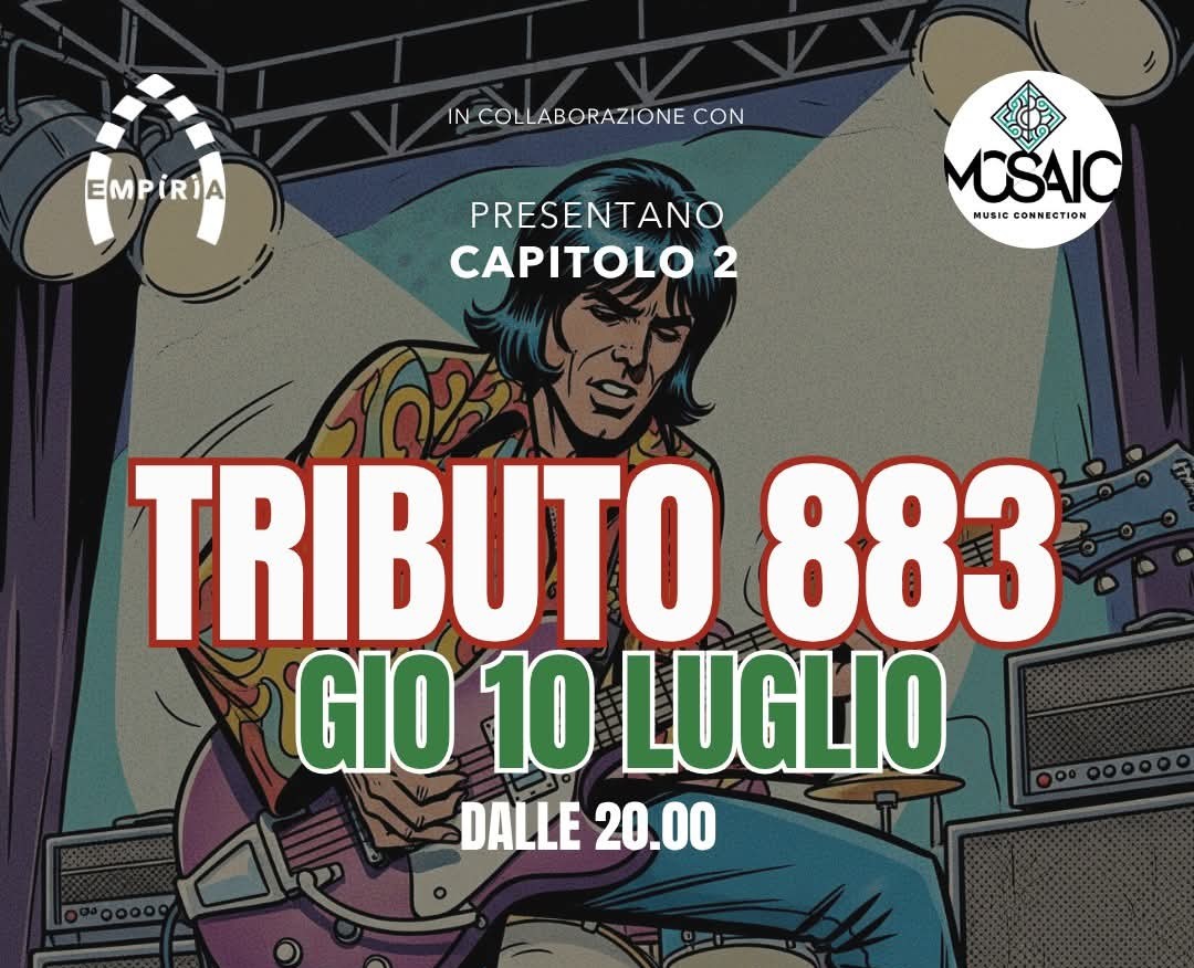  Cena con musica dal vivo! Cover 883! Giovedì 10 Luglio ore 20.30! nel cuore di Genova in via dei Giustiniani da Empiria  Solo 59,90 per Menu' per 2 persone! Dall'antipasto al dolce. 