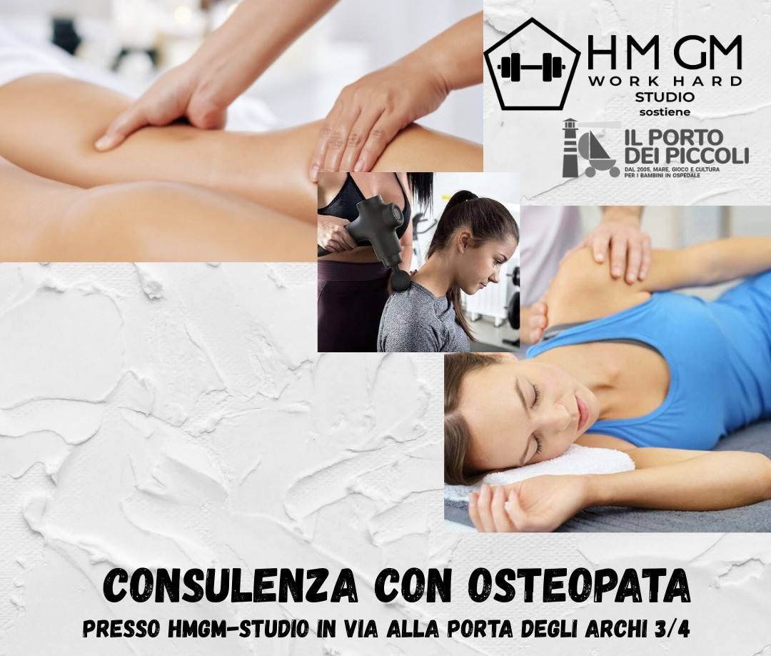  Visita osteopatica + 1 lezione da 45 minuti di ginnastica posturale nella centralissima via Porta degli Archi da HMgm.